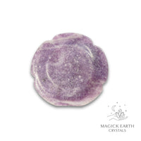 Natural Lepidolite flower thumb stone view c