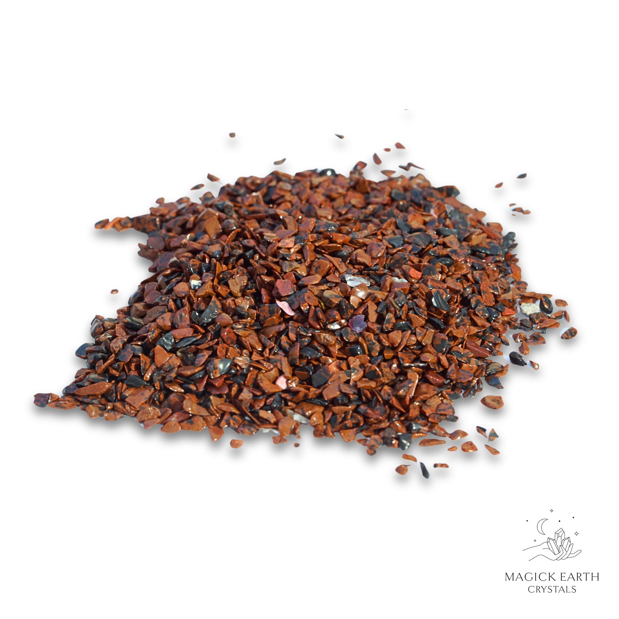 Natural Mahogany Obsidian Crystal Chips