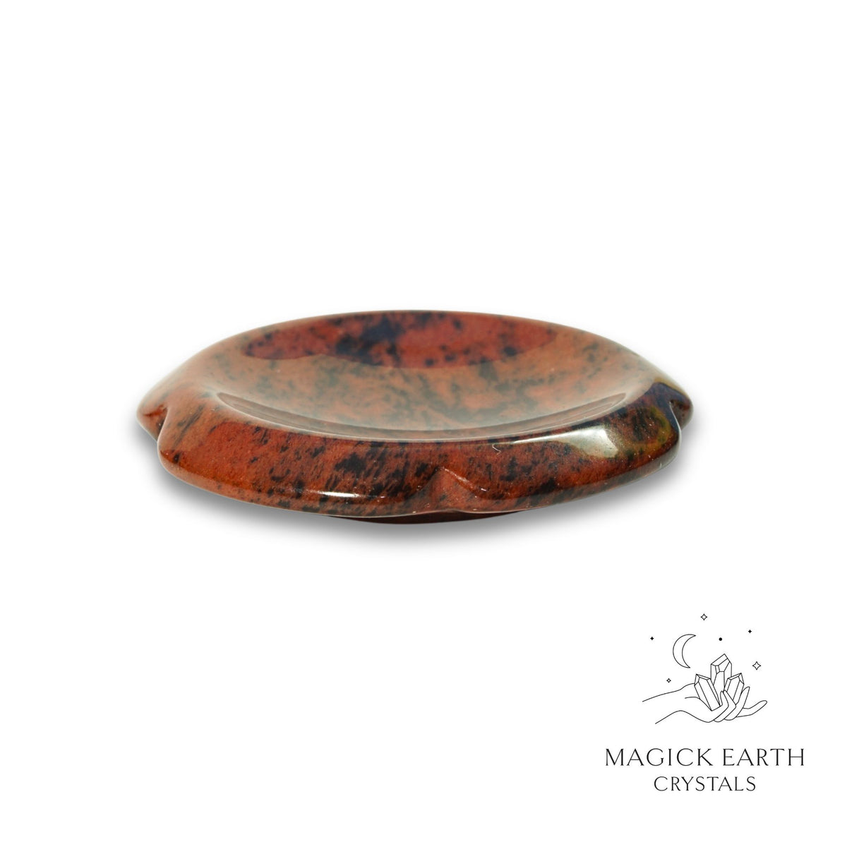 Natural Mahogany Obsidian flower thumb stone view a