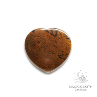 Natural Mahogany Obsidian heart thumb stone view b