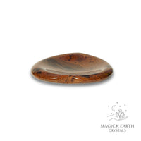 Natural Mahogany Obsidian heart thumb stone view c