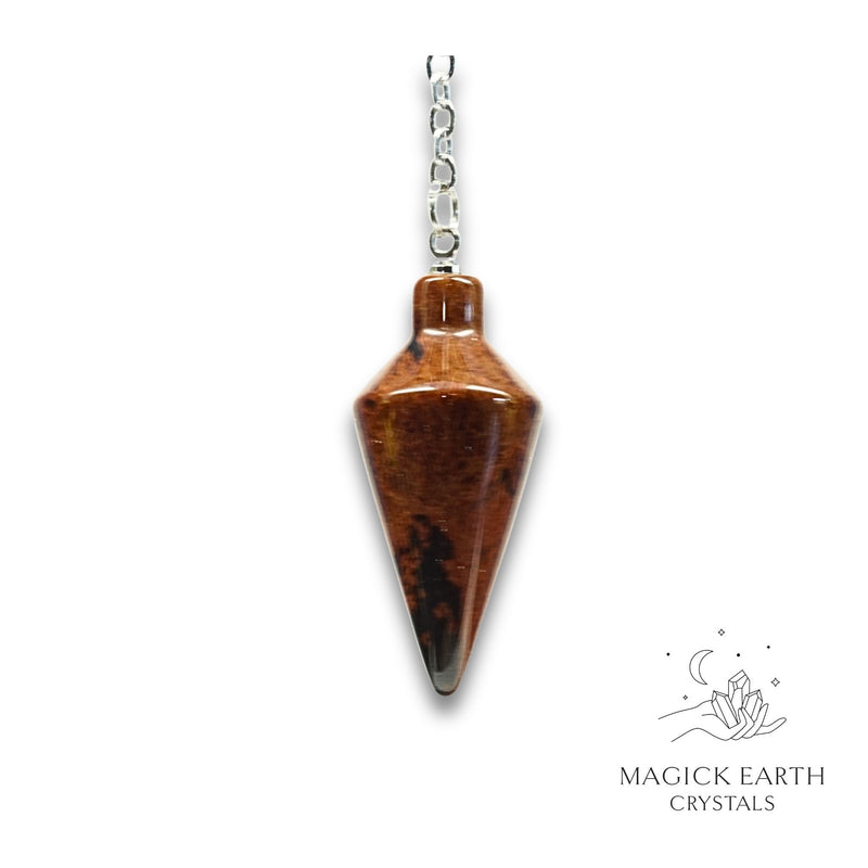 Mahogany Obsidian Spire pendulum For Empowered Protection