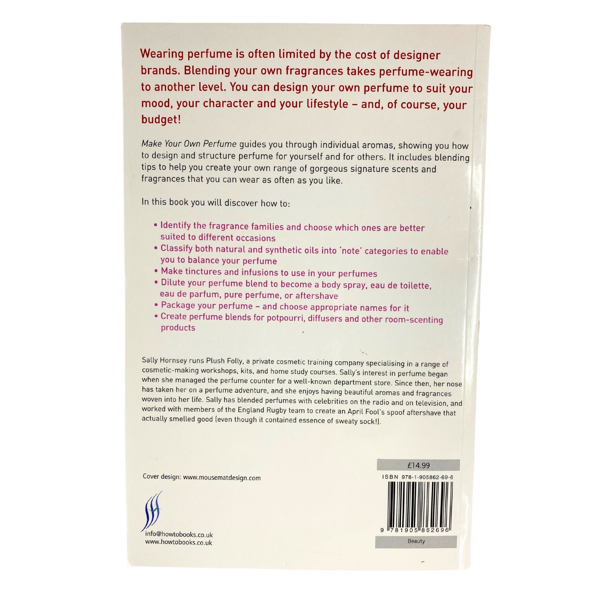 Back Cover of Make Your Own Perfume Book by Sally Hornsey