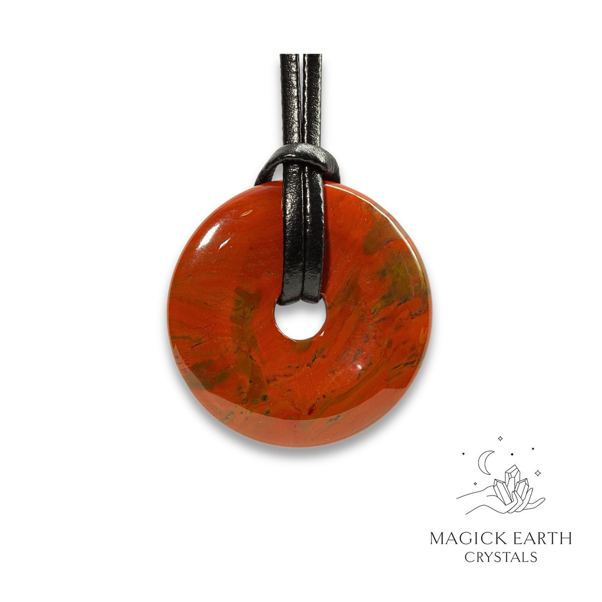  Natural Mookaite Jasper crystal donut view b