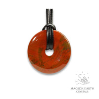 Natural Mookaite Jasper crystal donut view b