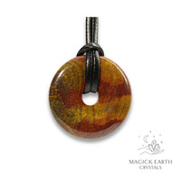  Natural Mookaite Jasper crystal donut view c