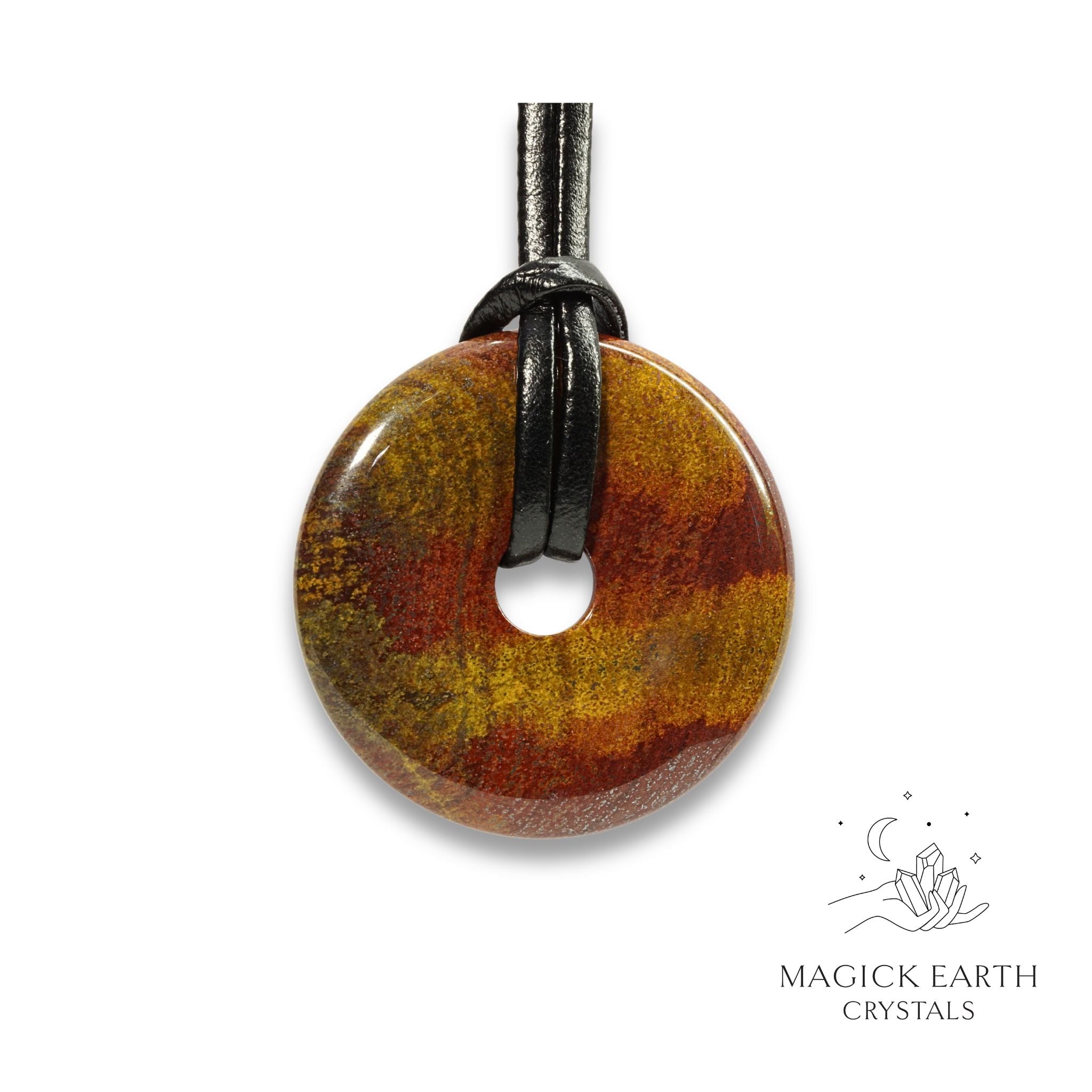  Natural Mookaite Jasper crystal donut view c