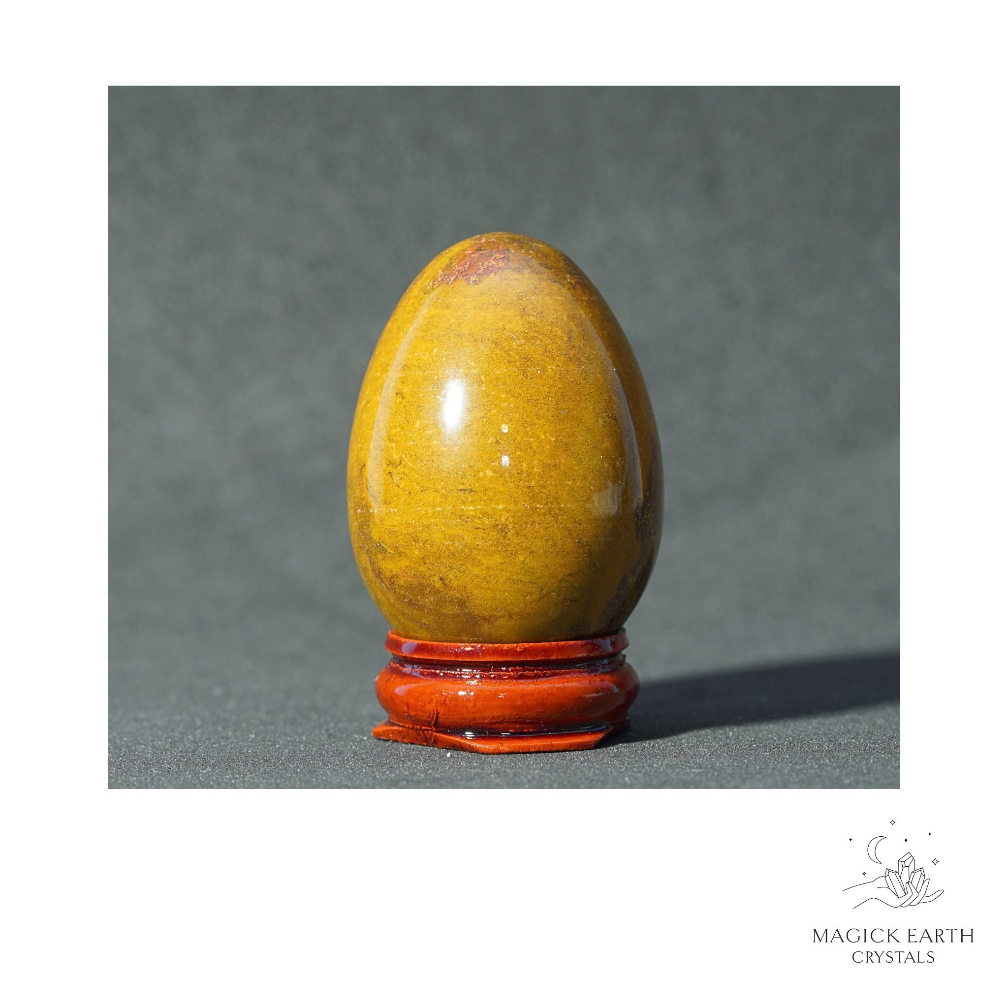 Natural Mookaite Jasper Crystal Egg View B