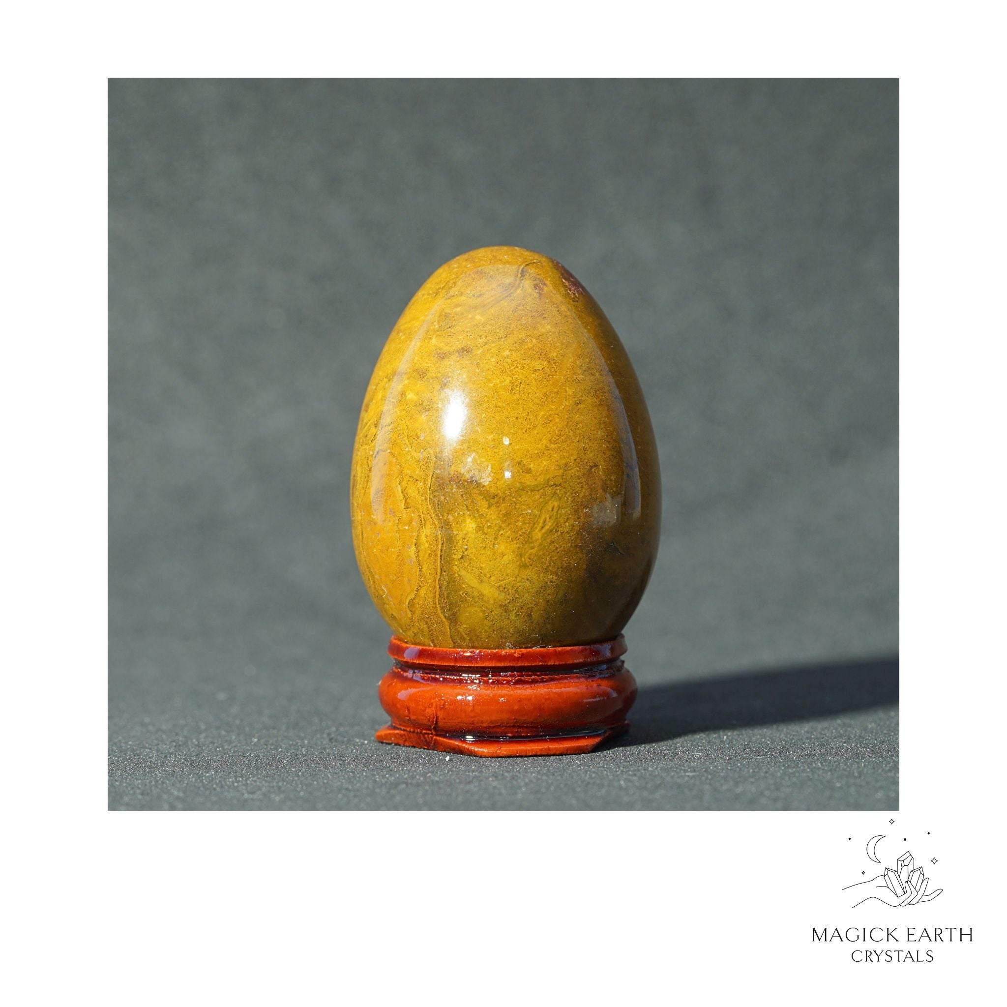 Natural Mookaite Jasper Crystal Egg View C