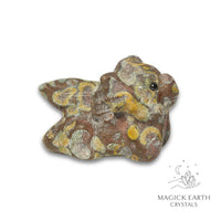 Natural Mookaite Jasper crystal dragon figurine view a