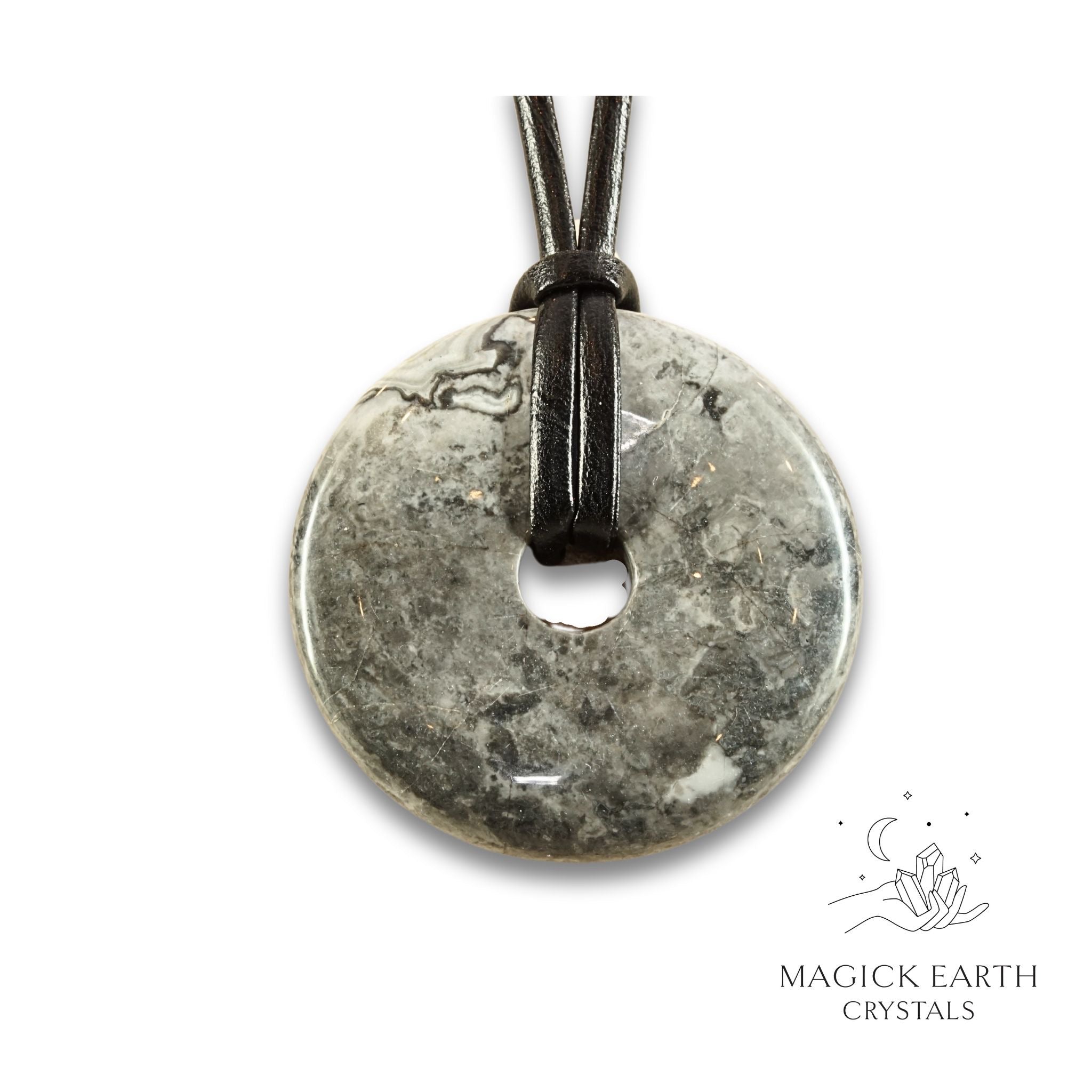 Natural Net Jasper crystal donut  
