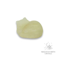 Natural New Jade sleeping cat figurine view c