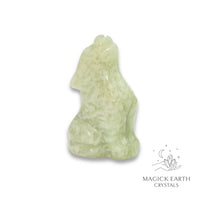 Natural New Jade crystal wolf figurine view a