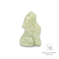 Natural New Jade crystal wolf figurine view c