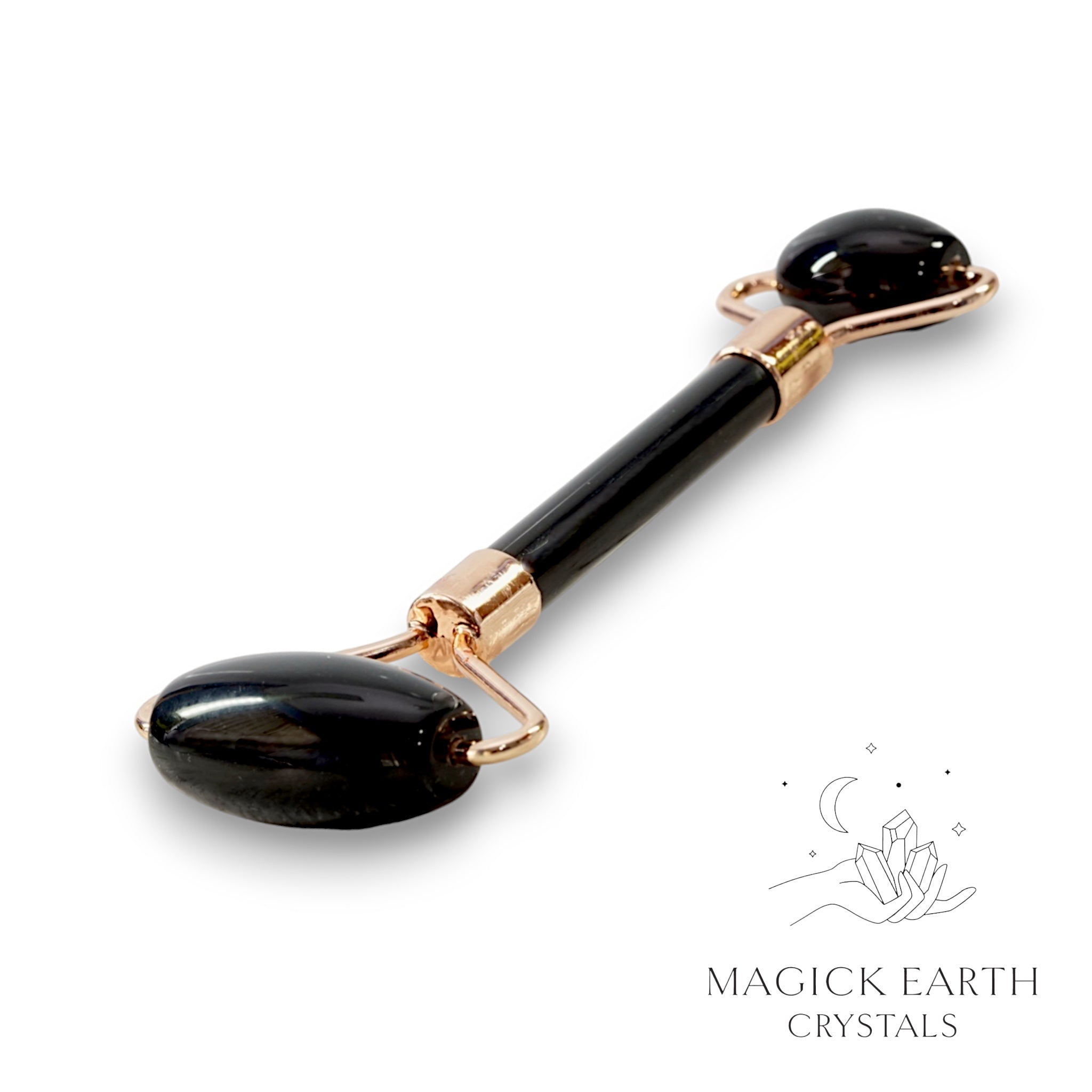 Natural Obsidian crystal massage roller  