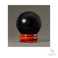  Natural Obsidian crystal sphere 40m view b