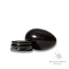 Obsidian Crystal Egg on Matching Stand Horizontal View  for Tough Love Protection
