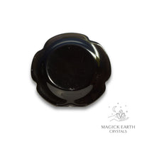 Natural Obsidian flower thumb stone view c