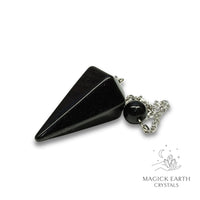 Obsidian Large Cone Pendulum For Tough Love Protection