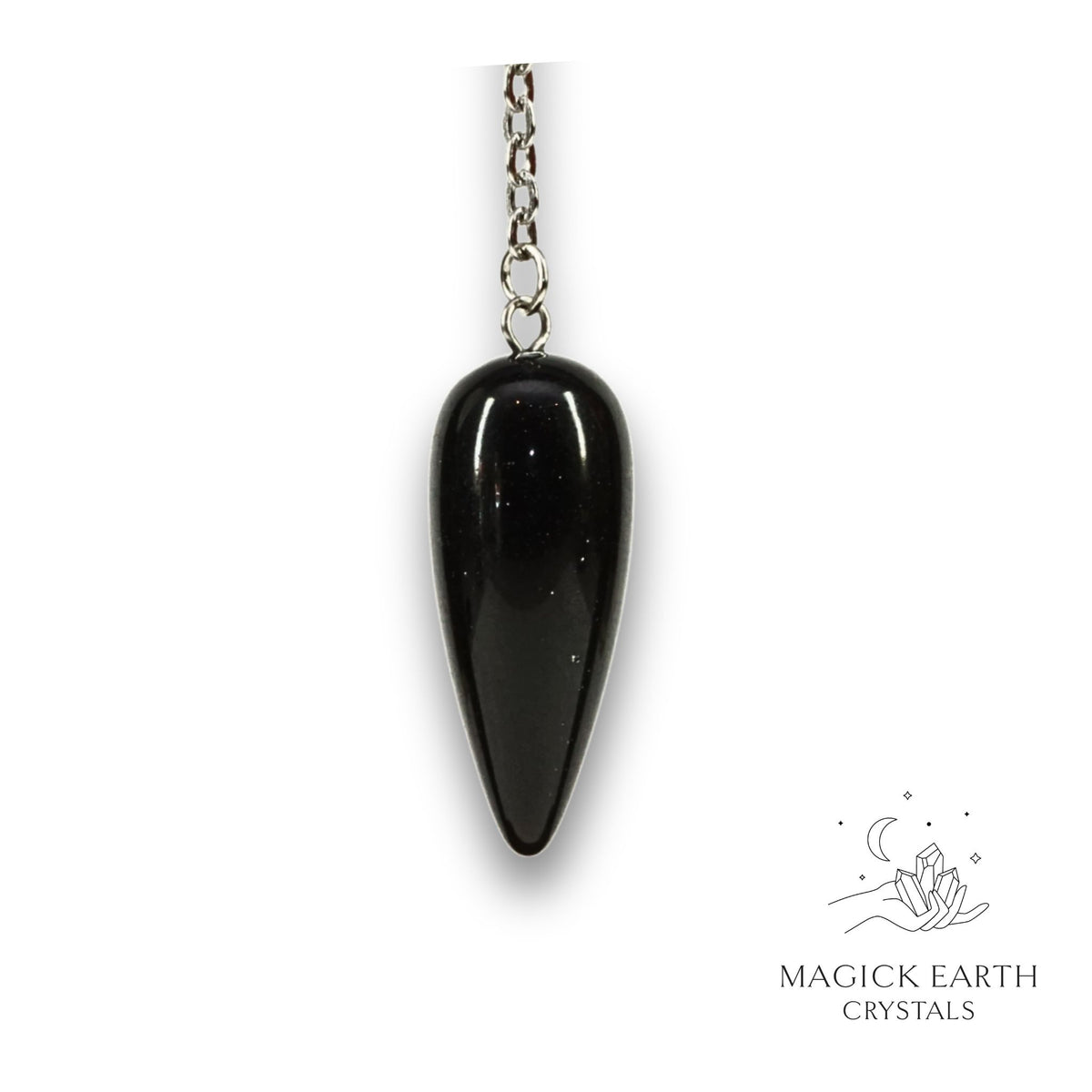 Obsidian Teardrop Pendulum for Tough Love Protection