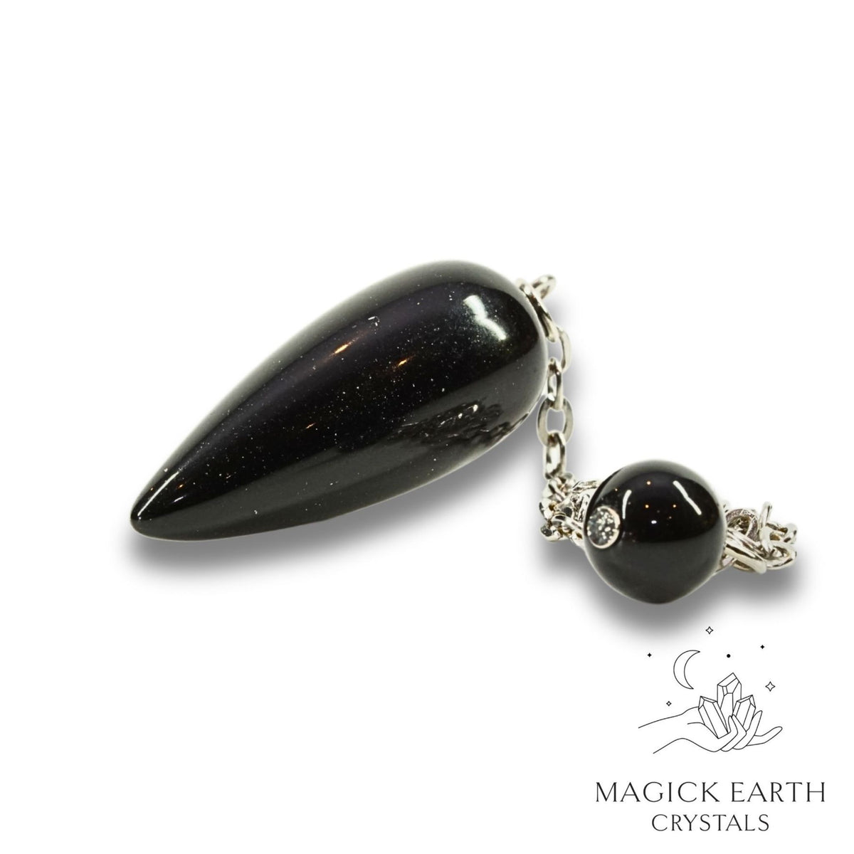 Obsidian Teardrop Pendulum for Tough Love Protection
