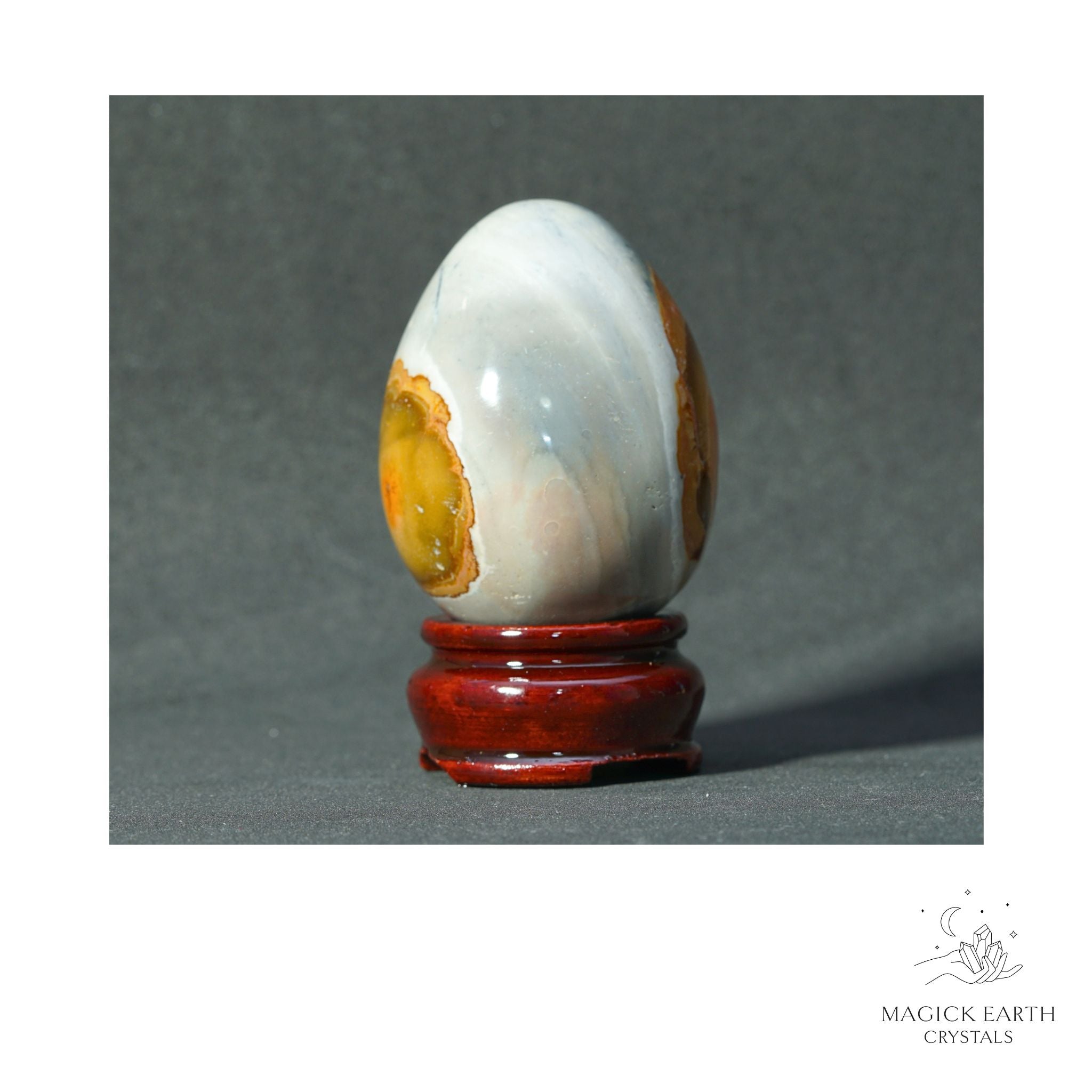 Natural Ocean Jasper Crystal Egg 62mm  View B