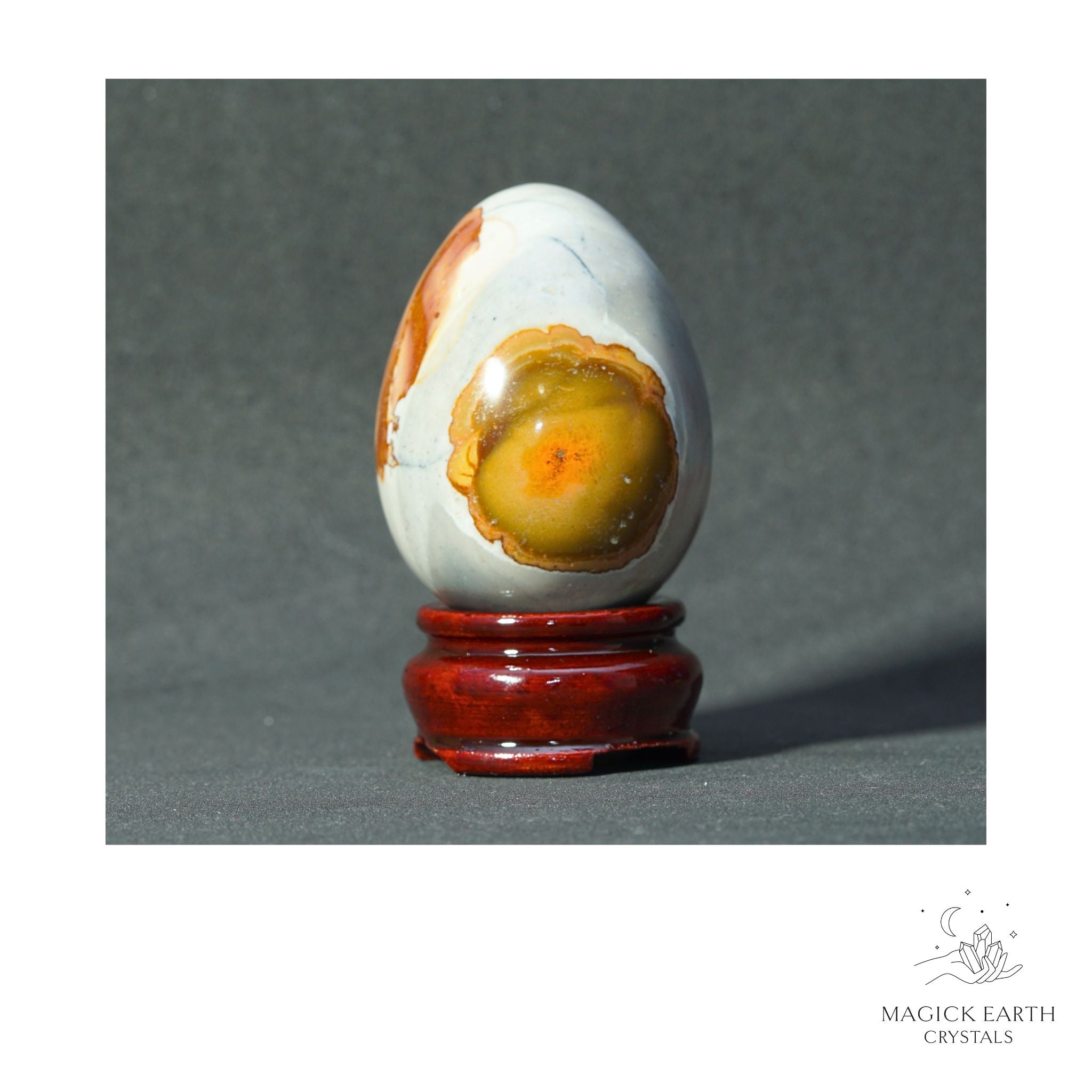 Natural Ocean Jasper Crystal Egg 62mm  View C