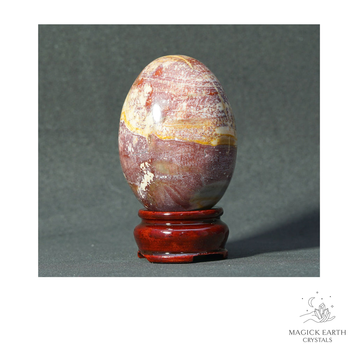 Natural Ocean Jasper Crystal Egg 72mm  View B