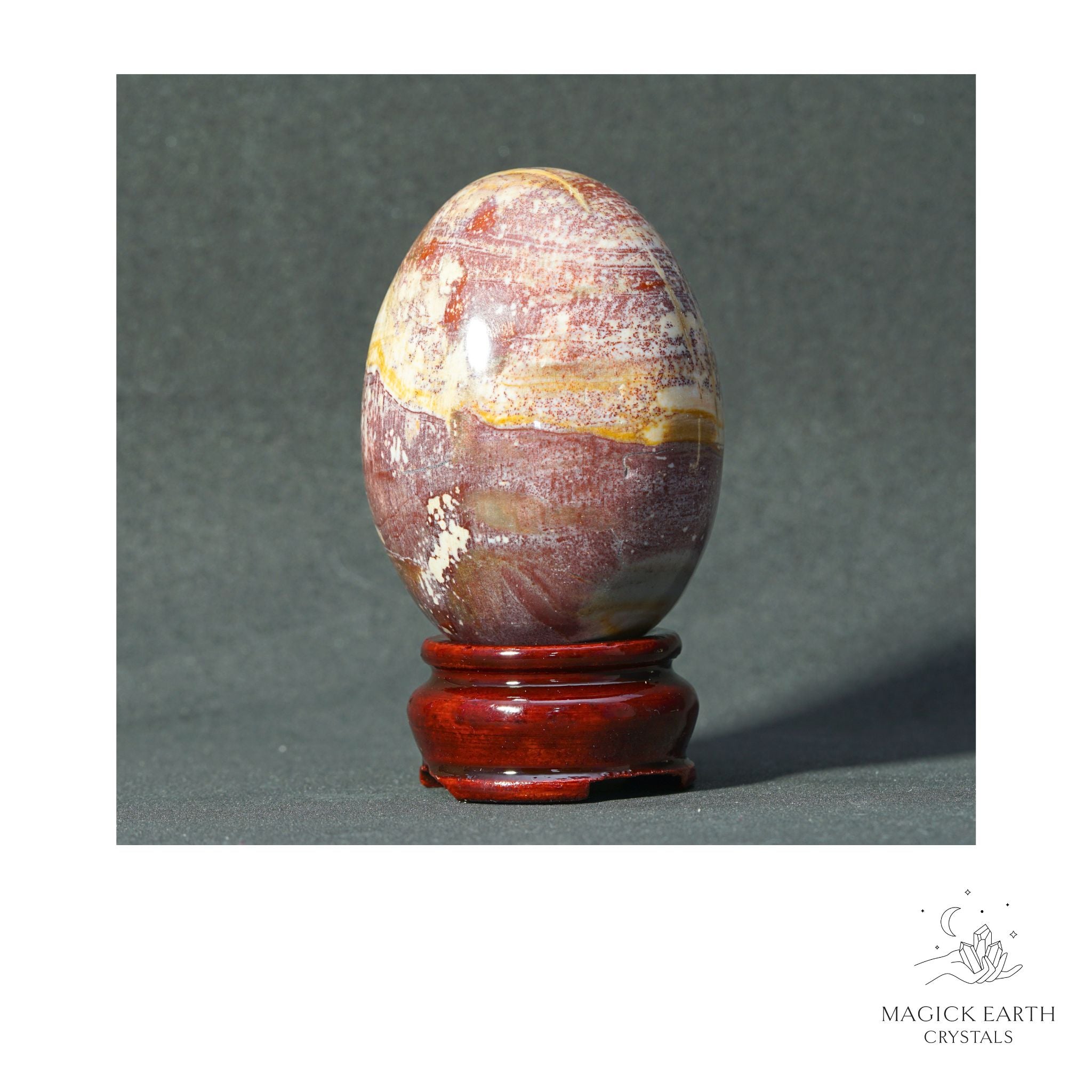 Natural Ocean Jasper Crystal Egg 72mm  View B