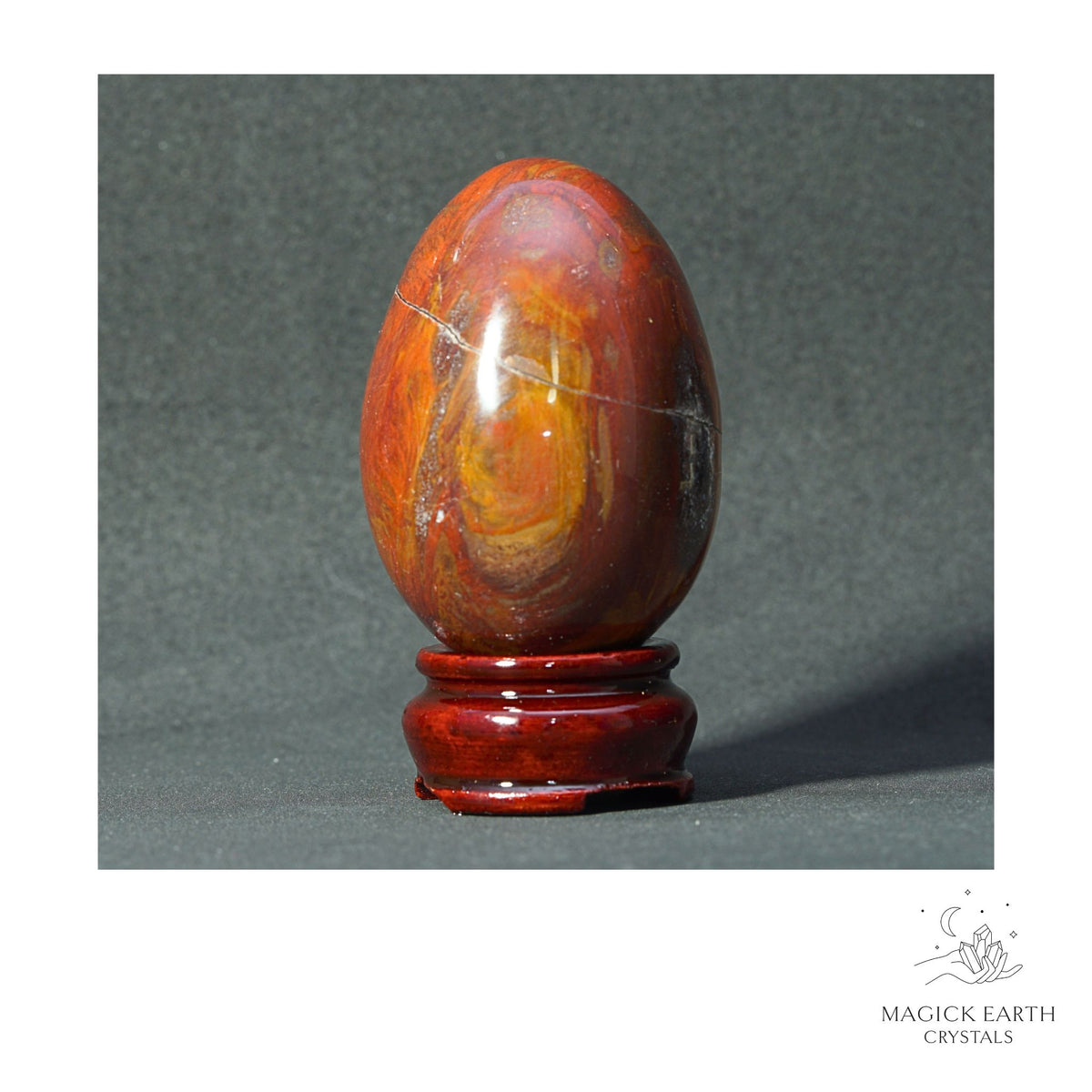 Natural Ocean Jasper Crystal Egg 74mm  View B