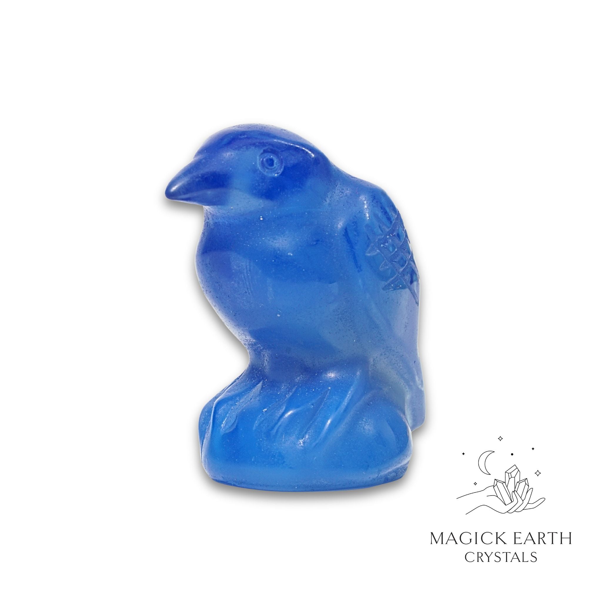 Opalite crow figurine view f