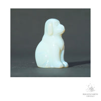 Opalite crystal dog figurine 40mm view a