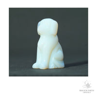 Opalite crystal dog figurine 40mm view b