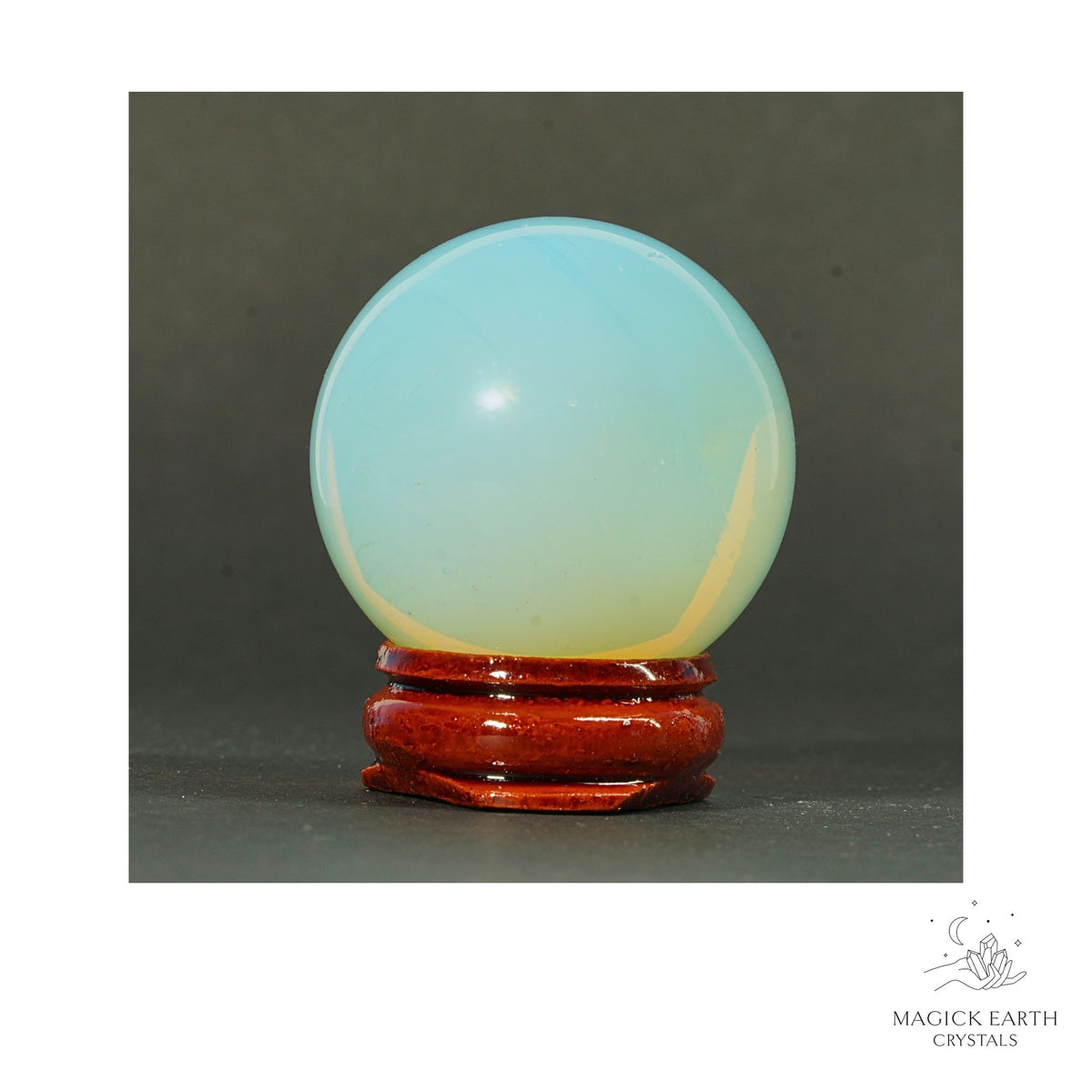 Opalite crystal sphere 39mm view a