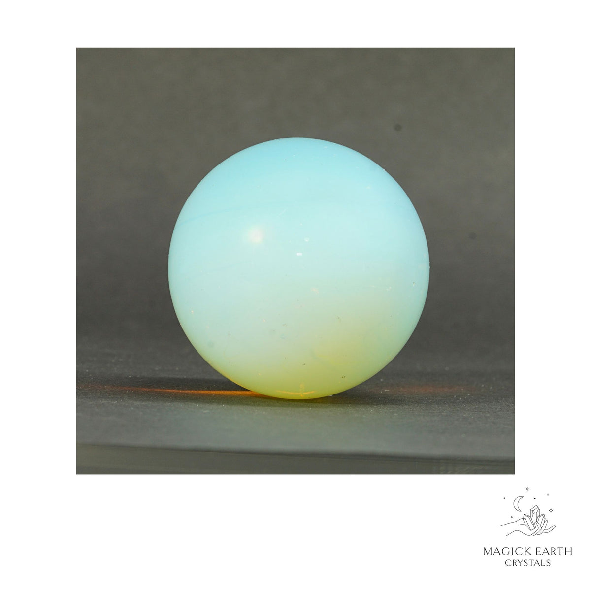 Opalite crystal sphere 39mm view b