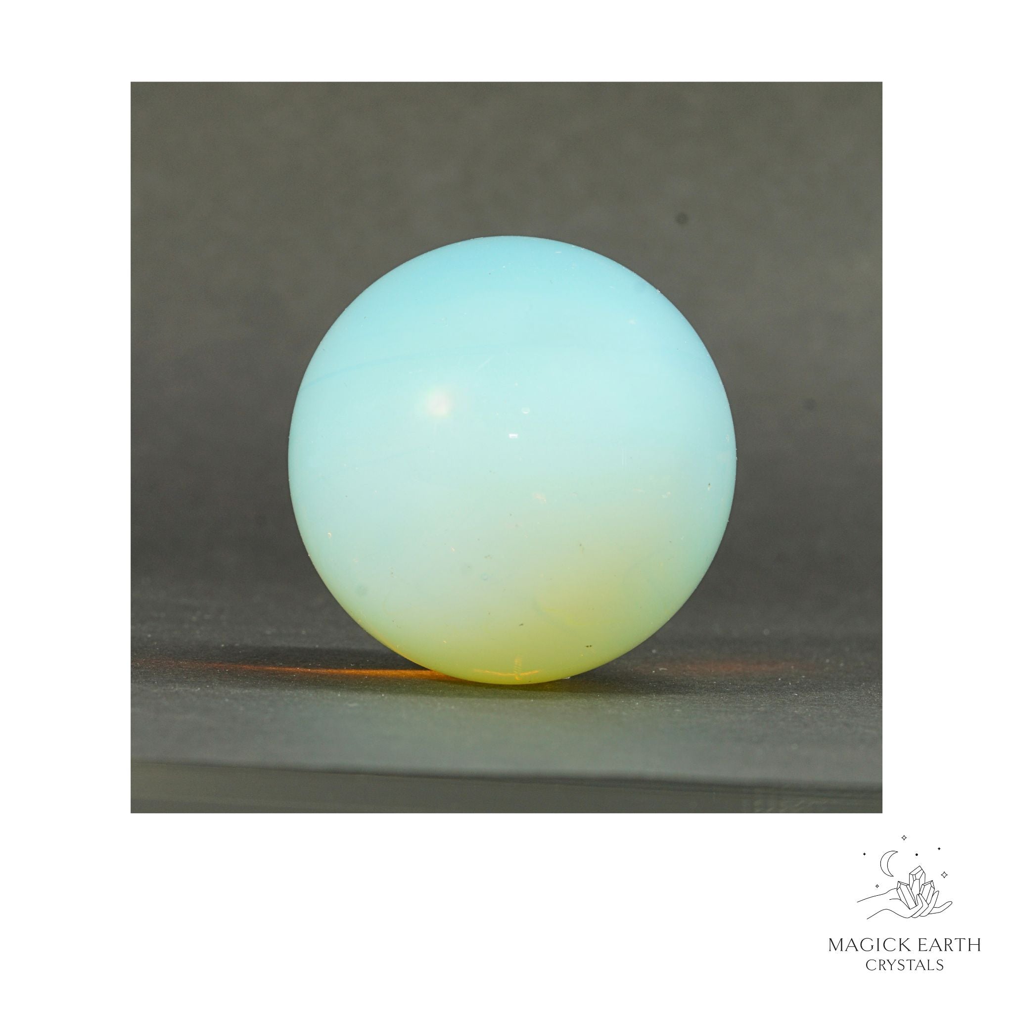 Opalite crystal sphere 39mm view b