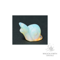  Opalite crystal mini snail figurine view b