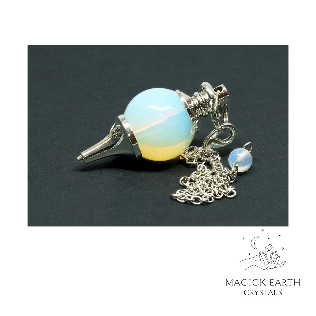Opalite sphere crystal pendulum  