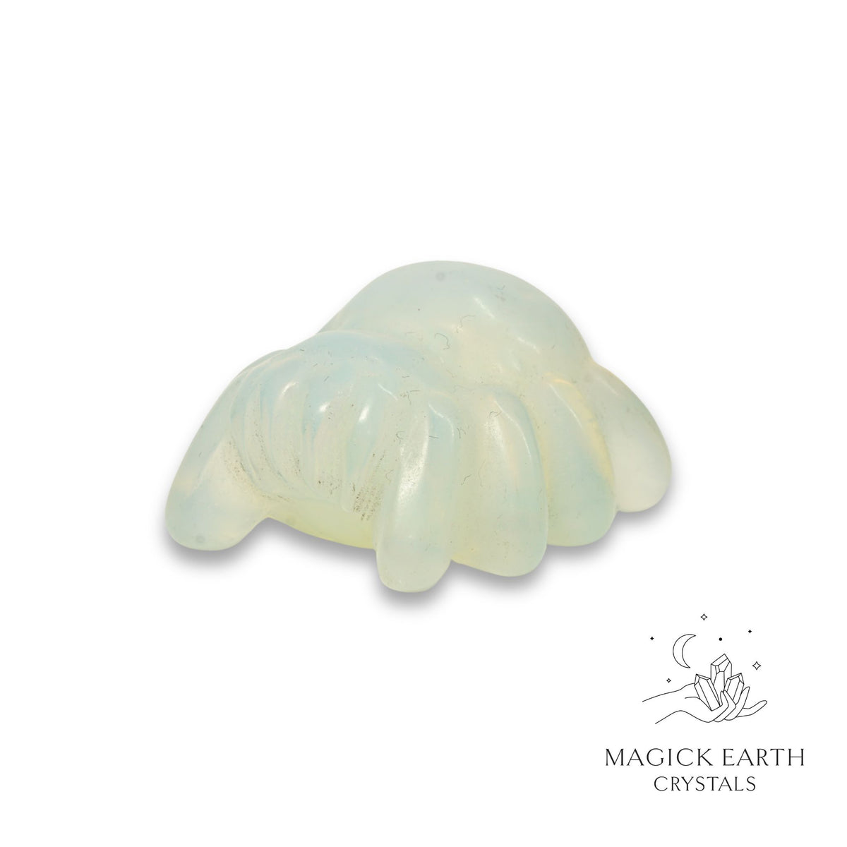 Opalite crystal spider figurine view a