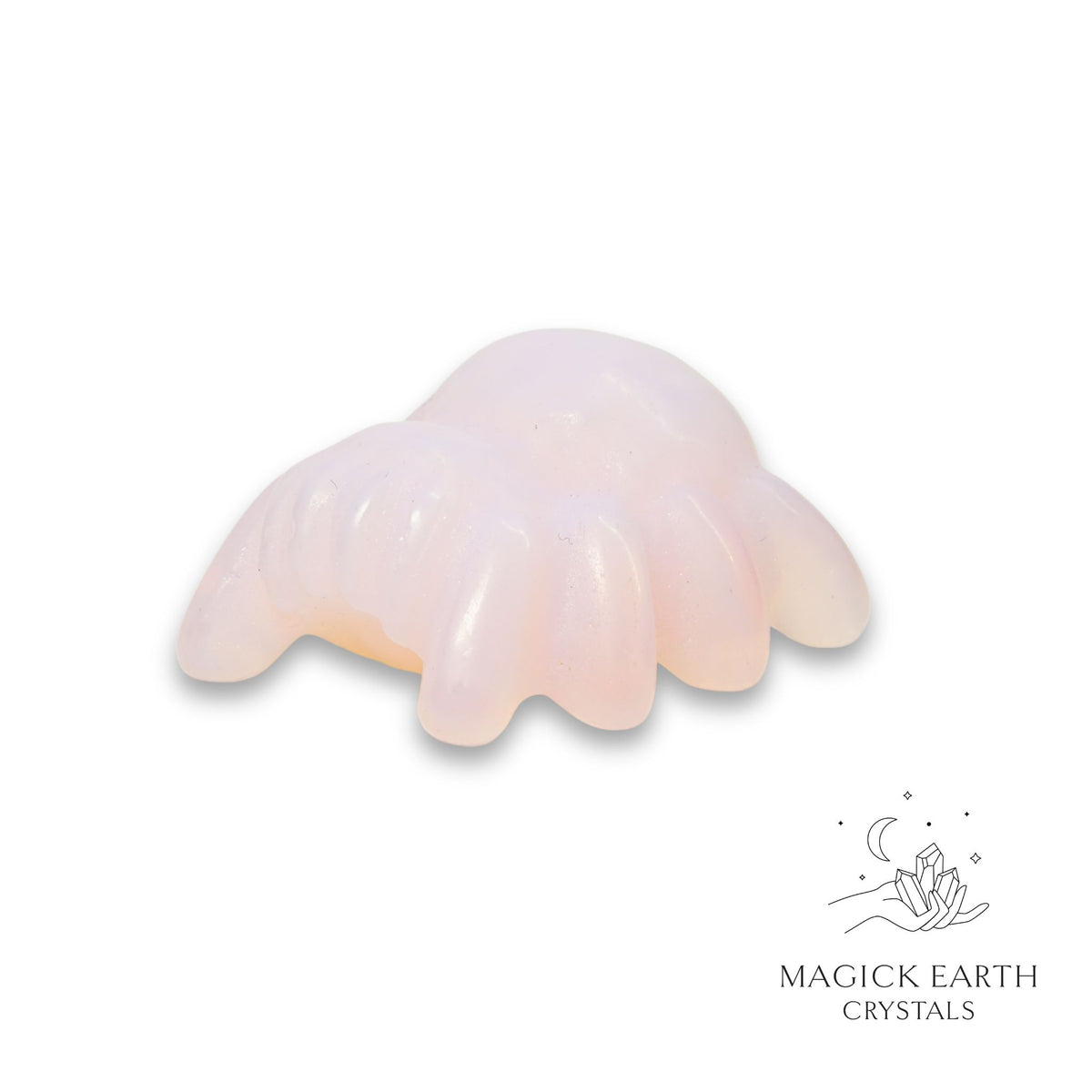 Opalite crystal spider figurine view c