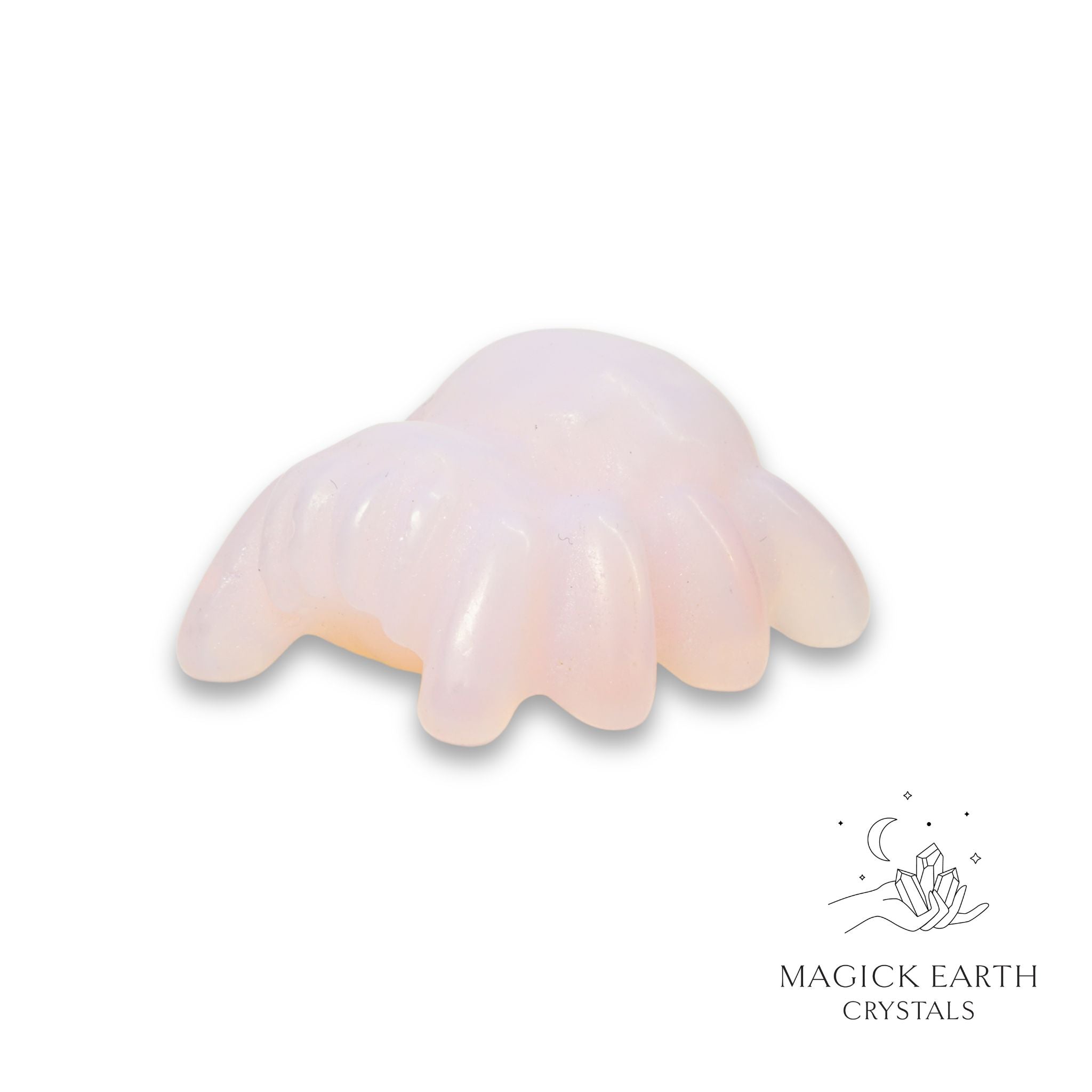 Opalite crystal spider figurine view c