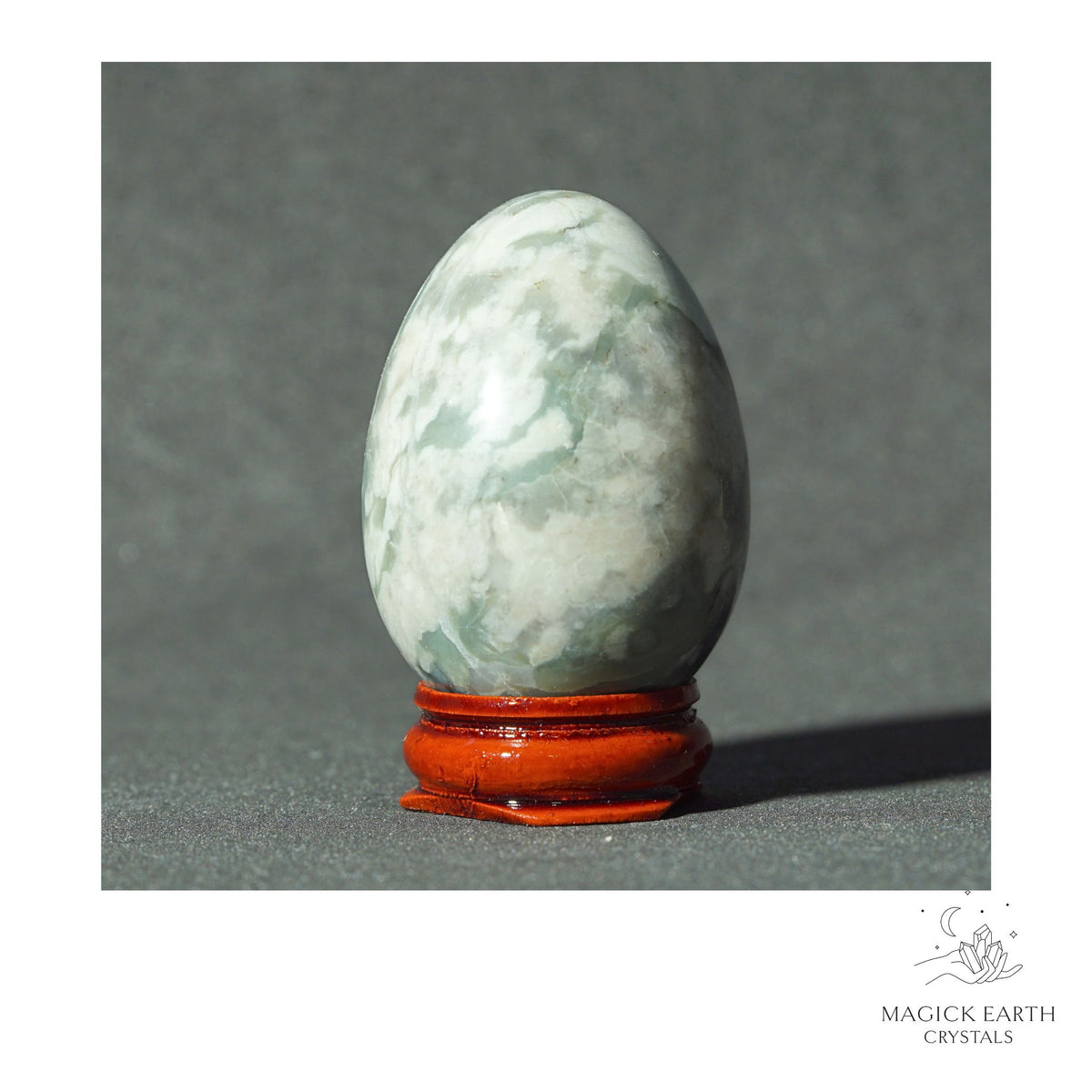 Natural Peace Jade crystal egg view f
