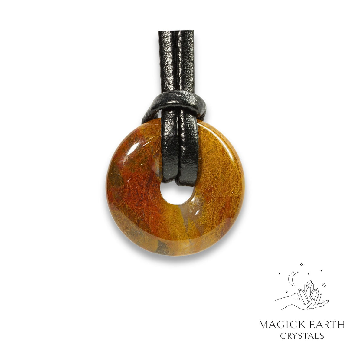 Natural Petrified Wood crystal donut