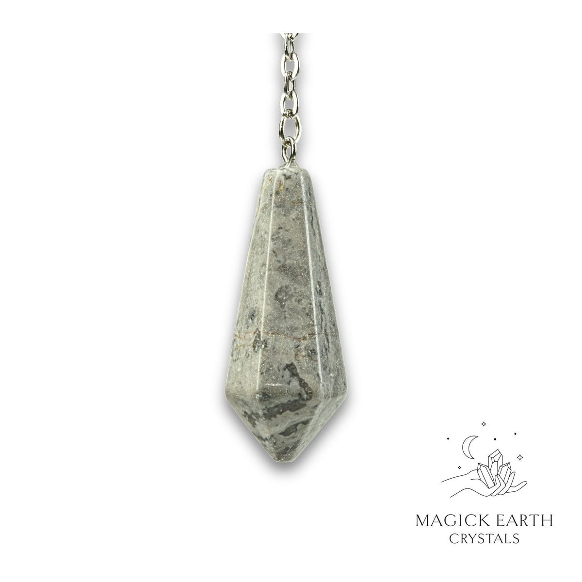 Picasso Jasper Bullet Pendulum Vertical View For Inspired Action