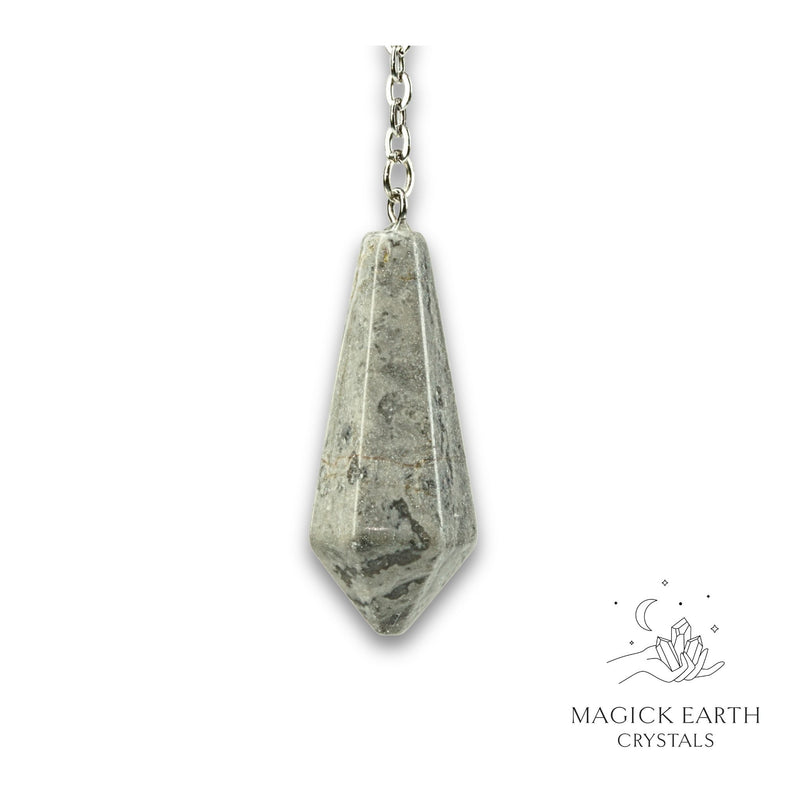 Picasso Jasper Bullet Pendulum Vertical View For Inspired Action