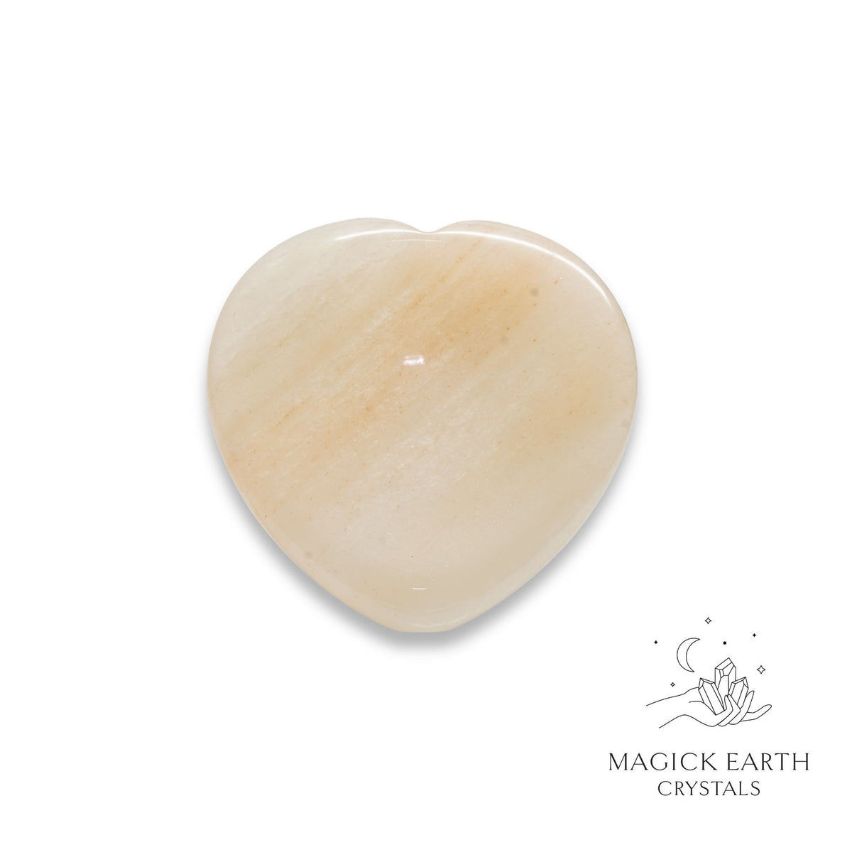 Natural Pink Aventurine heart thumb stone view a