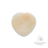 Natural Pink Aventurine heart thumb stone view a