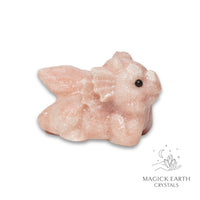 Natural Pink Opal crystal dragon figurine view a