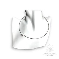 Platinum rigid choker necklace view b