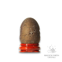Natural Quartz druzy crystal egg with copper finish view c